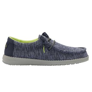 HEY DUDE WALLY YOUTH STRETCH NAVY KID'S CASUAL SHOE-130132556/40050-410