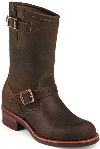 CHIPPEWA 11" UNSER BROWN MEN'S MOTORCYCLE PULL ON BOOT-27911