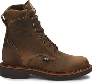 JUSTIN BLUEPRINT MEN'S WORK SOFT TOE 8" LACE UP BOOT-440