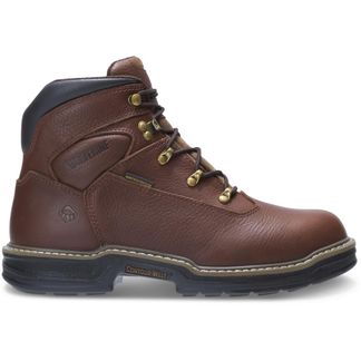 WOLVERINE BUCCANEER WP MENS WORK SOFT TOE 6" LACE UP BOOT-W04821