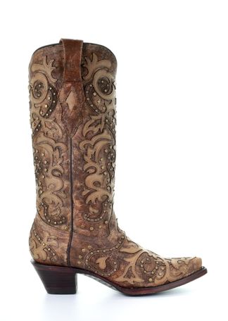 CORRAL STUDDED SNIP TOE WOMEN'S WESTERN BOOT-A3567