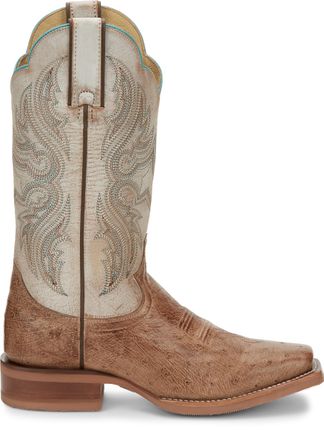 JUSTIN WILLA TAN SMOOTH OSTRICH WOMEN'S WESTERN BOOT-JE700