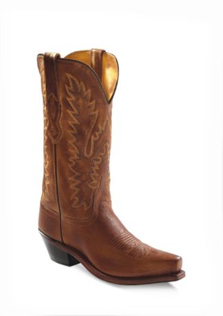 OLD WEST TAN CANYON 12" SNIP TOE WOMEN'S WESTERN BOOT-LF1529
