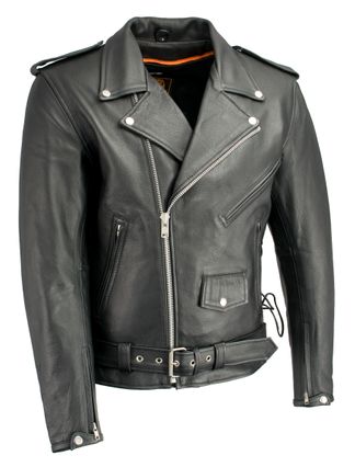 SHAF CLASSIC SIDE LACE MEN'S MOTORCYCLE LEATHER JACKET-LKM1711
