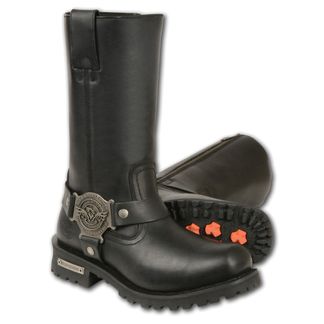 SHAF 11" HARNESS SQ TOE WOMEN'S MOTORCYCLE PULL ON BOOT-MBL9360