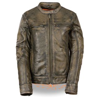SHAF DIST SCOOTER WOMEN'S MOTORCYCLE LEATHER JACKET-MLL2550
