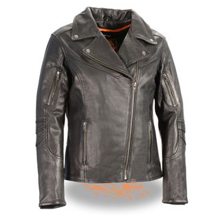 SHAF LIGHTWEIGHT VENT WOMEN'S MOTORCYCLE LEATHER JACKET-MLL2581
