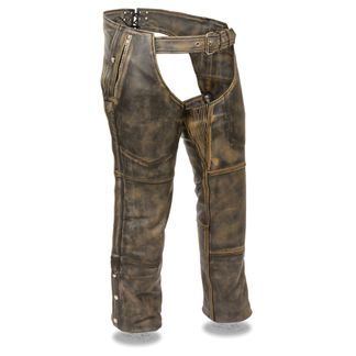 SHAF DISTRESSED FOUR POCKET MEN'S THERMAL-LINED CHAPS-MLM5500