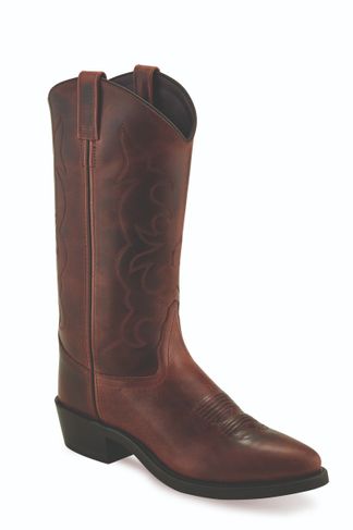 OLD WEST BROWN MEN'S WORK PULL ON BOOT-TBM3012