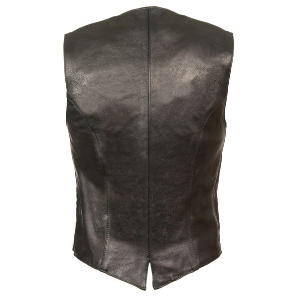 SHAF CLASSIC SNAP FRONT WOMEN'S MOTORCYCLE LEATHER VEST-ML1253 | Chuck ...