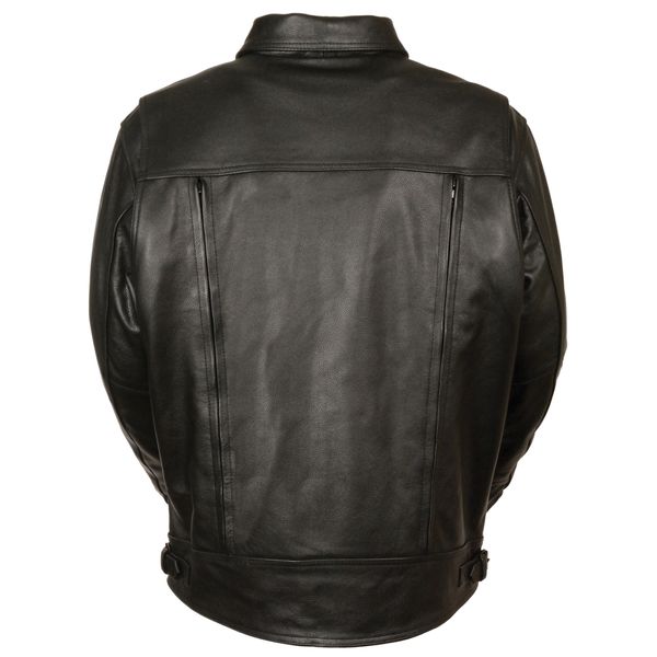 SHAF UTILITY POCKET MEN'S MOTORCYCLE LEATHER JACKET-MLM1520 | Chuck's Boots