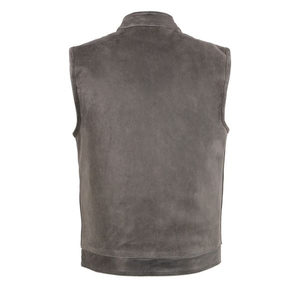 SHAF DISTRESSED ZIP FRONT MEN'S MOTORCYCLE LEATHER VEST-MLM3513 | Chuck ...