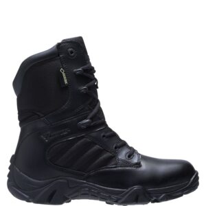 A right profile facing Bates GX-8 Black Men's Uniform 8" Lace Up Boot.