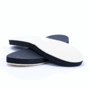 An offset pair of Cougar Paws Peak Series Replacement Pads stacked on top of one another.