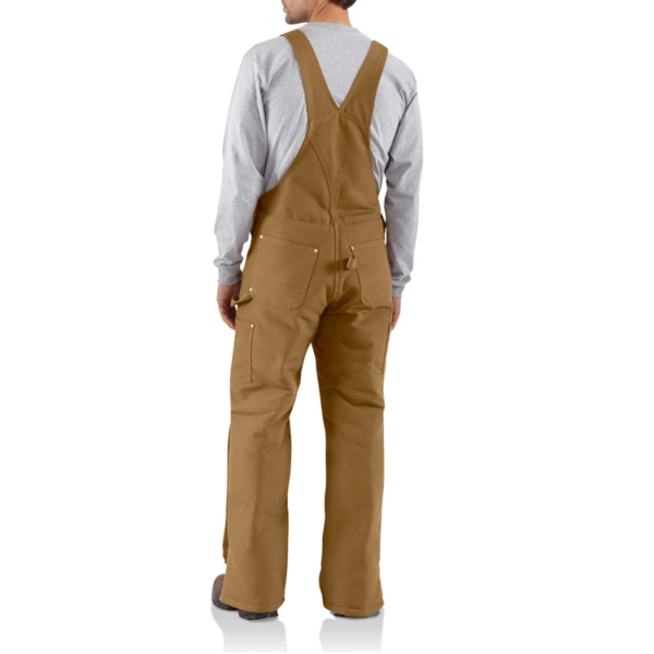 CARHARTT ARCTIC LINED BIB MEN'S WORKWEAR JEANS/PANTS-R03-BRN - Image 2