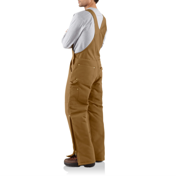 CARHARTT ARCTIC LINED BIB MEN'S WORKWEAR JEANS/PANTS-R03-BRN - Image 4