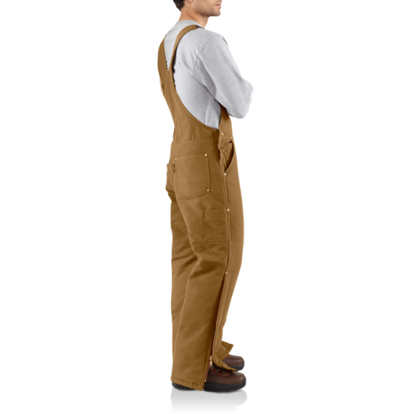 CARHARTT ARCTIC LINED BIB MEN'S WORKWEAR JEANS/PANTS-R03-BRN - Image 3