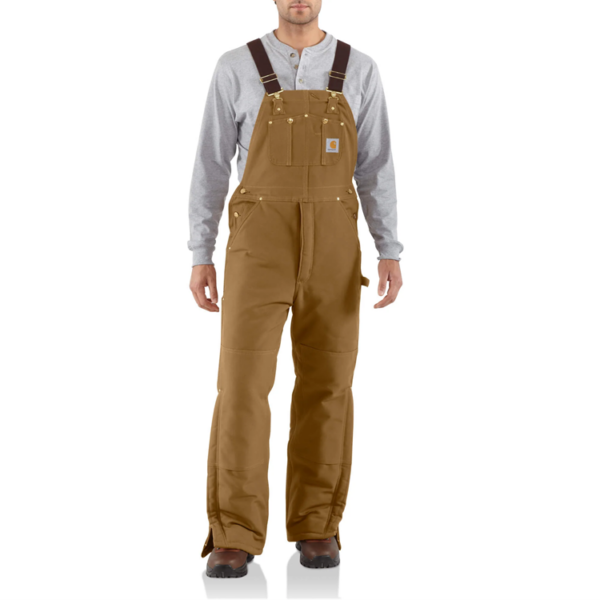 CARHARTT ARCTIC LINED BIB MEN'S WORKWEAR JEANS/PANTS-R03-BRN