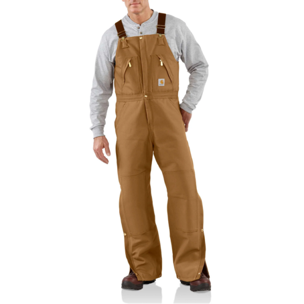 CARHARTT LOOSE FIT FIRM DUCK INSULAT MEN'S WORK BIBERALL-R38-BRN