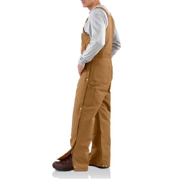 CARHARTT LOOSE FIT FIRM DUCK INSULAT MEN'S WORK BIBERALL-R38-BRN - Image 3