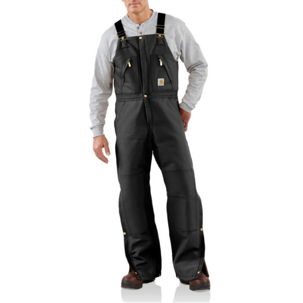 CARHARTT LOOSE FIT FIRM DUCK INSULAT MEN'S WORK BIBERALL-R38-BLK