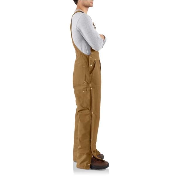 CARHARTT  QUILT LINED BIB MEN'S WORKWEAR JEANS/PANTS-R41-BRN - Image 3