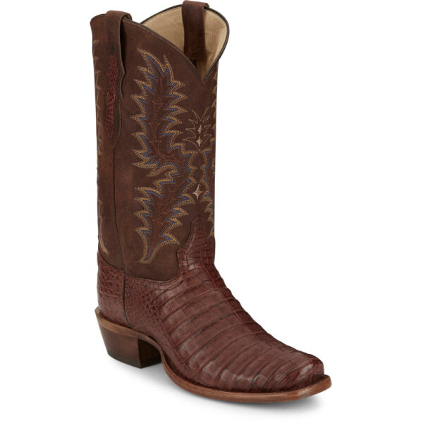 A 3/4 turned Tony Lama Alessandro 13" Caiman Men's Western Boot.