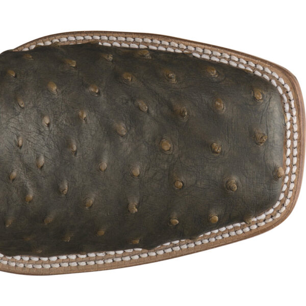 The toe shape of a Tony Lama Augustus 11" Full Quill Ostrich Square Toe Men's Western Boot.