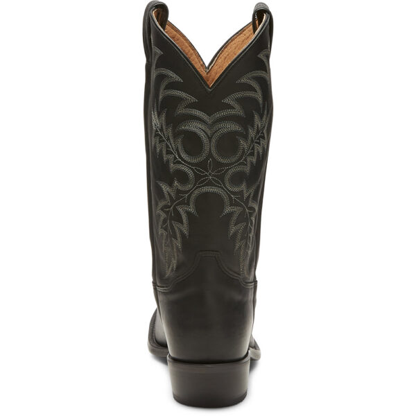 A look at the back and heel of a Tony Lama Segar 12" Onyx Men's Western Boot.
