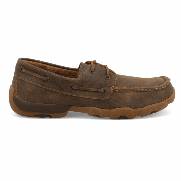 A right profile facing Twisted X Boat Shoe Driving Moc Men's Casual Shoe.