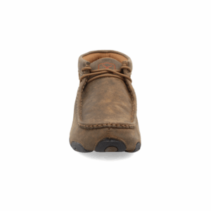 The toe shape of a Twisted X Original Chukka Driving Moc Women's Casual Shoe.