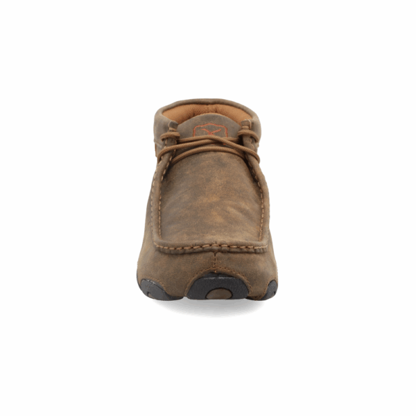 The toe shape of a Twisted X Original Chukka Driving Moc Women's Casual Shoe.