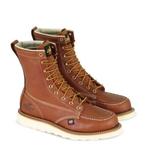 THOROGOOD AMERICAN HERITAGE TOBACCO WEDGE MEN S WORK STEEL TOE 8 LACE UP BOOT 804 4208 Chucks Boots