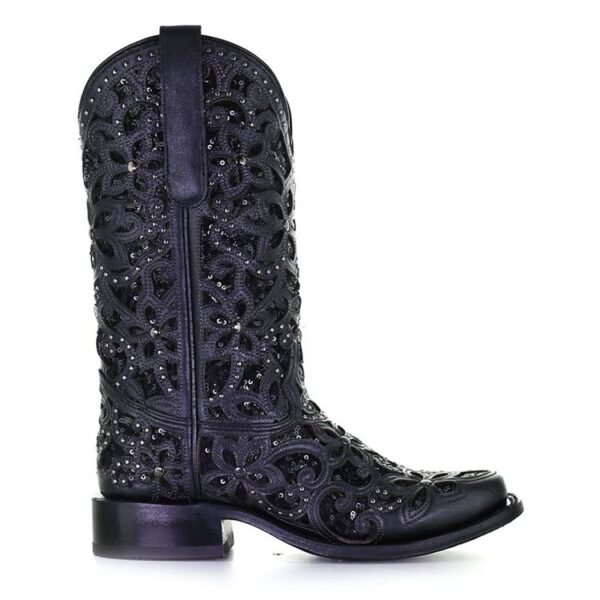 Black Inlay and Stitching with Studs Cowgirl