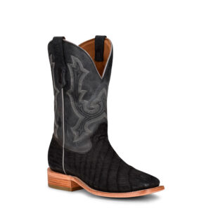 Black Alligator with Embroidery Exotic Cowboy