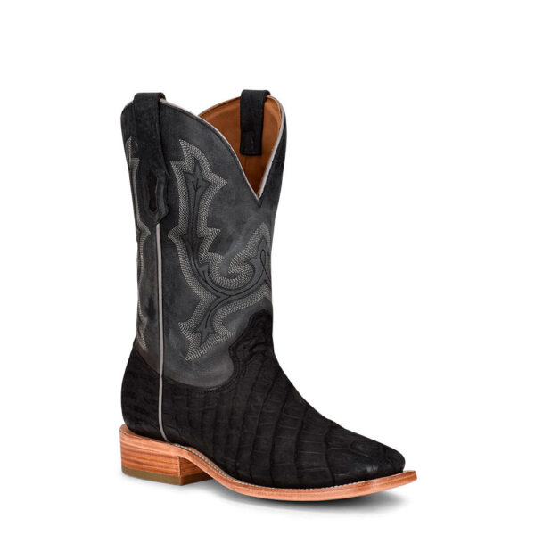 Black Alligator with Embroidery Exotic Cowboy