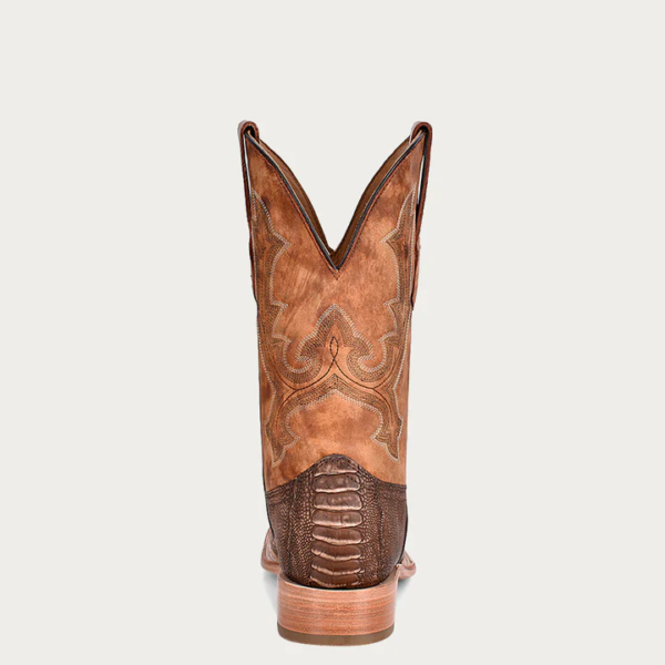 Brown Ostrich Leg Vamp and Sand Wide Square Cowboy - Image 4