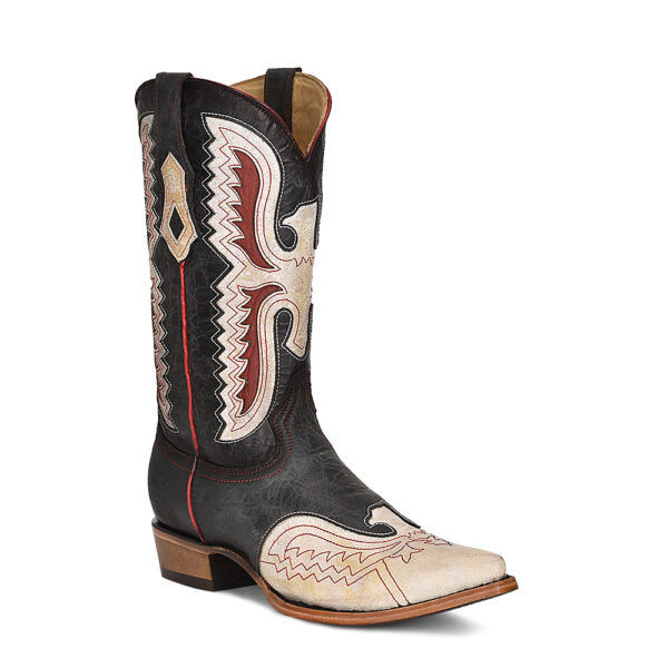 Navy Blue Eagle Inlay and Embroidery Glow in the Dark Cowboy
