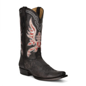 Black Overlay and Embroidery Narrow Square Glow in the Dark Cowboy