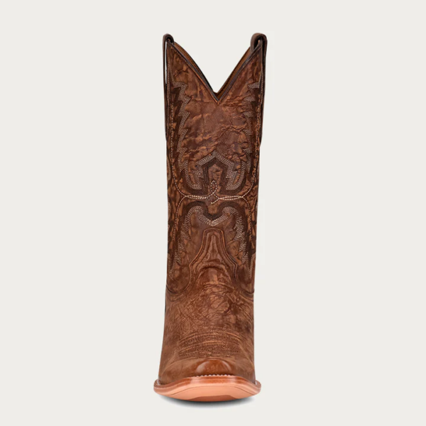 Brown Cowhide Embroidered Cowboy - Image 3