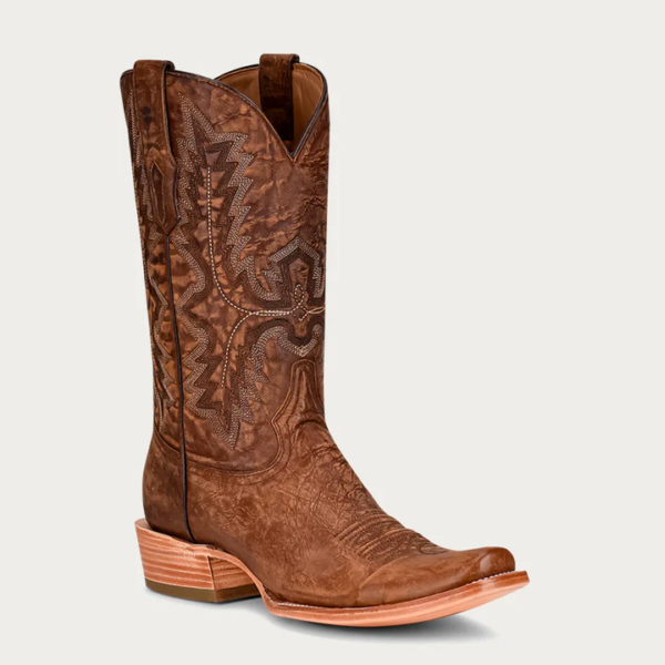 Brown Cowhide Embroidered Cowboy - Image 2