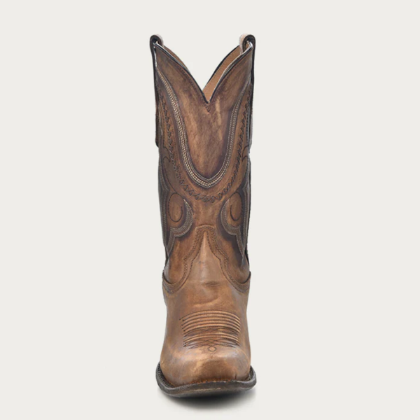 Golden Brown Woven Detail Cowboy - Image 3