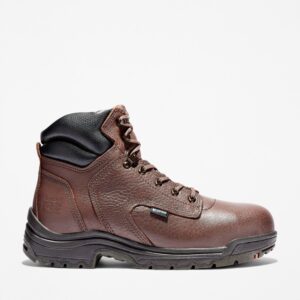 Right profile facing Timberland TiTAN Waterproof Alloy Toe Men's Work Boot with a blank background.