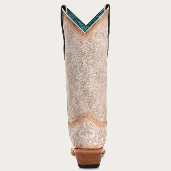 Pink Luminescent and Embroidery Crackled Straw Snip Cowgirl - Image 4
