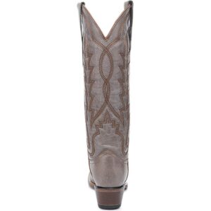 A rear angle shot Corral Circle G Embroidery Sand Snip Toe Women's Western Boot.