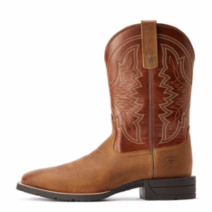 A left profile facing Ariat Men's Hybrid Ranchwork Cowboy Boot.