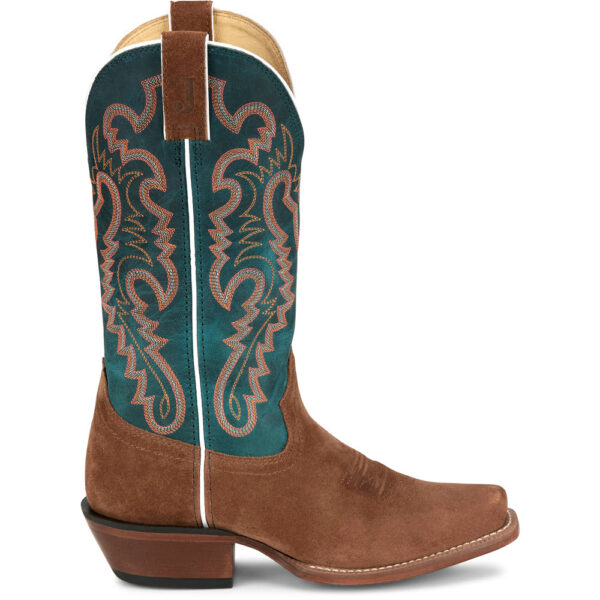 A right profile facing Justin Annie Up Sedona Tan Women's Western Boot.