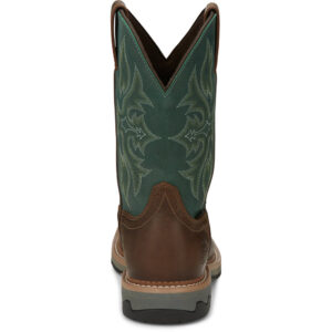 A look at the back and heel of a Justin Bolt 11