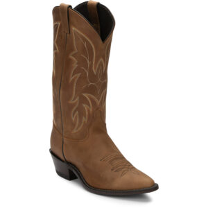 A 3/4 turned Justin Driscoll Bay Apache Men's Western Boot.
