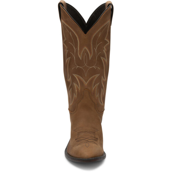 A forward-facing look at Justin Driscoll Bay Apache Men's Western Boot.
